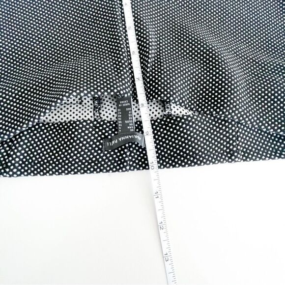 Adrianna Papell Pants Polka Dot Black White Women's 6 Pull On Trousers Stretchy - Picture 9 of 11